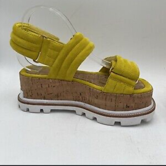 TORY BURCH puffy sport Sensory suede platform Yuzu wedges - Picture 5 of 15